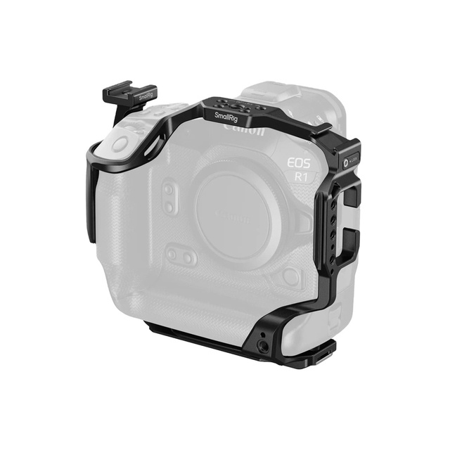 For SmallRig 5413 Cage for Canon EOS R1 Detachable Cold Shoe with Built-in Arca-Swiss Quick Release for DJI Gimbal OLED Display"