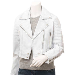 High Quality Low MOQ <b>Women's</b> Leather <b>Jacket</b> with Satin Fabric Plain Dyed Windproof & Waterproof Plus Size Factory Direct Sale - Product Image 3