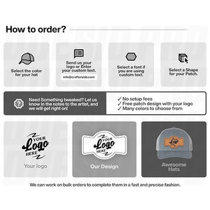 Custom Trucker <b>Hat</b> with Laser Engraved Leather Patch Mesh Back Baseball <b>Cap</b> Custom Logo OEM ODM Outdoor Sports Snapback <b>Hats</b> - Product Image 2