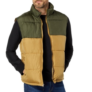 Chaquetas de Invierno Personalizables para Hombre, Chaqueta de Burbuja sin Mangas Transpirable con Relleno de Lana y Algodón, Diseño OEM con Logotipo Personalizado - Product Image 1