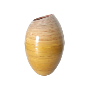 Vietnamese Handmade Spun <b>Bamboo</b> <b>Table</b> Vase for Flowers Midcentury Modern Flower Vase Wholesale Price Low MOQ - Product Image 1