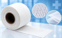 Pansement médical en tissu non tissé en maille d'acétate de cellulose, rouleau de maille d'acétate non adhésif pour le soin des plaies