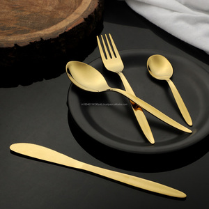 Ensemble de couverts/couverts en acier inoxydable PVD noir EVY Cuillère brillante de qualité de luxe 202/304 Fourchette et couteau Cuillère pour bébé-Fabriqué en Inde - Product Image 5