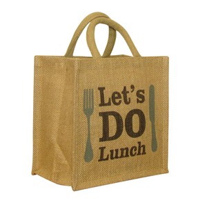 Jute <b>Dot</b> Pattern Medium Tote Bag Hand Length Handle Wholesale Promotional Shopping Bag for Supermarket/Groceries Use Natural - Product Image 4