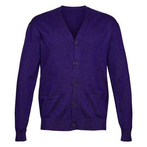 เสื้อคาร์ดิแกนถักคุณภาพสูง คอวี ลายโลโก้ชมรมมหาวิทยาลัย  เสื้อสเวตเตอร์ลำลอง ลายปะติดปะต่อ สำหรับฤดูใบไม้ร่วง - Product Image 3