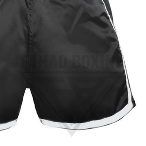 Vêtements de combat noirs personnalisables - Shorts de boxe respirants pour hommes et femmes, service OEM ODM, prix d'usine, shorts de Muay Thai - Product Image 6