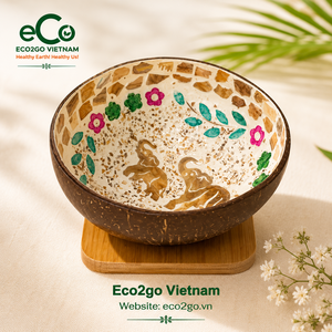 Meilleure vente 2026 ! Bol en Coque de Noix de Coco de Haute Qualité et Durable / Bols Décoratifs en Coque de Noix de Coco d'Eco2go Vietnam - Product Image 1