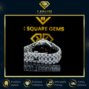 Reloj Unisex de Lujo con Movimiento Automático de Cuarzo Analógico, Acero Inoxidable VVS, Diamante Moissanita, Cristal de Zafiro, Resistente al Agua - Product Image 5