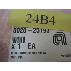 AMAT 0020-25193 แหวนครอบ, 6 นิ้ว SST, 101 AL - อุปกรณ์และอะไหล่เซมิคอนดักเตอร์ระดับโลกที่เชื่อถือได้ - Product Image 1