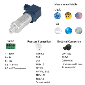 Untuk Transmitter Tekanan Industri PCM303D Stainless Steel 200 PSI Air Gas Udara 4-20mA Akurasi 0.5%FS IP65 - Product Image 3