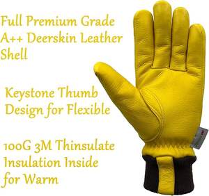 ถุงมือหนังกวางแท้แบบพรีเมียม นุ่มพิเศษสำหรับฤดูหนาว อุ่นเป็นพิเศษ - Product Image 4