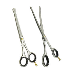 Juego de Tijeras Profesionales para Peluquería Canina de 6.5 Pulgadas, Acero Inoxidable, Curvas y Rectas, Puntas Redondeadas de Seguridad, para Diestros, Tamaño Mediano - Product Image 4