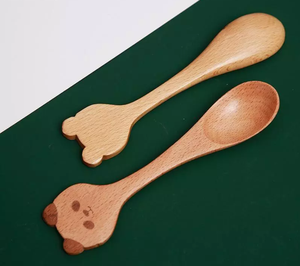 Cuchara de Madera para Caviar, Cuchara de Madera Hecha a Mano, Venta al por Mayor Directa de Fábrica de Vietnam, Etiqueta Personalizada, Vajilla Premium con Forma de Gato - Product Image 2