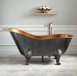 Bañera de lujo de cobre independiente doble, económica y de diseño moderno, superventas a precio mayorista - Product Image 6