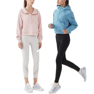 Autumn/Winter Solid Vintage Breathable Hooded Short Sweatshirt For Women Slimming Trendy Coat - Product Image 3