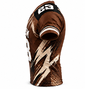 Maillot de football américain en gros, impression numérique personnalisée, numéro d'équipe, uniforme sportif, maille polyester légère et respirante - Product Image 5
