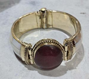 Pulseras de Latón con Cuentas de Piedra de Moda, las Más Vendidas, para Regalo, Disponibles a Precio de Mayoreo para Exportación. GC-BL-411 - Product Image 1