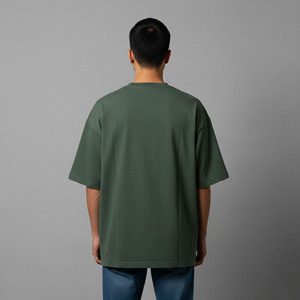OEM Custom Logo Oversized 100% Cotton <b>Patchwork</b> Eco-Friendly Breathable T-<b>shirt</b> Men Loose Fit Custom Printed Hip Hop men's Tees - Product Image 2