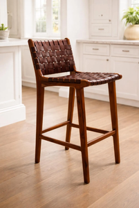 เก้าอี้บาร์ดีไซน์ทันสมัย คุณภาพดี ทำจากไม้สักธรรมชาติ พร้อมเบาะรองนั่ง เหมาะสำหรับบีชคลับ คาเฟ่ โรงแรม และลานบ้าน - Product Image 6