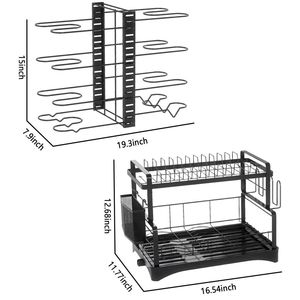 Organizzatore da Cucina a 8 Livelli Regolabile per Pentole, Padelle, Coperchi e Utensili - 3 Metodi Fai-da-te - Organizer per Pentole e Padelle da Armadietto - Product Image 4