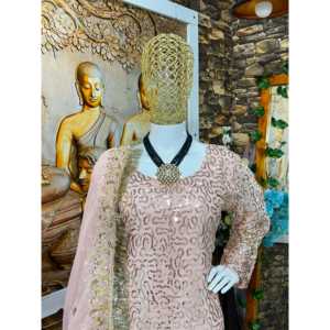 Conjunto de Top y Sharara de Fiesta para Mujer de Diseñador con Dupatta Elegante, Atuendo Elegante para Fiesta - Product Image 4