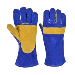 Gants de soudage en cuir de vachette renforcé, antistatiques, antidérapants, pour la sécurité industrielle, protection des mains robuste, sécurité - Product Image 1
