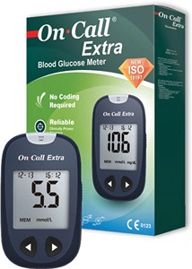 Kit <span class=keywords><strong>de</strong></span> Medidor <span class=keywords><strong>de</strong></span> <span class=keywords><strong>Glucosa</strong></span> No Invasivo On Call Extra, Monitor <span class=keywords><strong>de</strong></span> <span class=keywords><strong>Glucosa</strong></span> en Sangre Fácil <span class=keywords><strong>de</strong></span> Usar, <span class=keywords><strong>Detector</strong></span> y Probador para Uso Doméstico con 50 Tiras Reactivas - Product Image 4