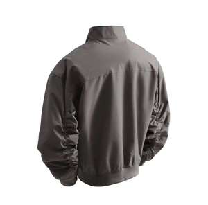 stylish Varsity <b>Jacket</b> Vintage Patchwork Design Wool & Leather Windproof - Product Image 2