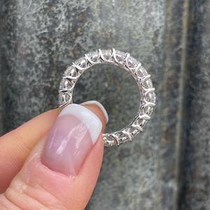 Bague de fiançailles solitaire en or massif 14 carats avec moissanite taille ronde de luxe, bijoux fins classiques, vente en gros - Product Image 3