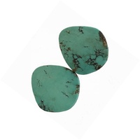 Cabochon de créateur pour bébé, accessoire à la main de couleur bleue, avec turquoises, y compris les applications en Pyrite