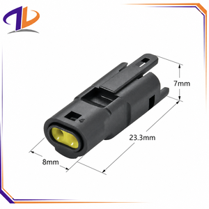 Connecteur femelle pour câble automobile 52213-0211 compatible Mizu-P25, 2 broches, noir, 2,5 mm, étanche, cuivre, nylon, 3A, 12V - Product Image 1