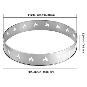 Support de foyer en acier inoxydable de 27 pouces pour Solo Stove Bonfire Ring avec cadre de support Ranger, accessoire pour poêle à foyer sans fumée - Product Image 2