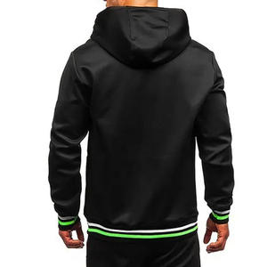 Men's Orange Solid 2 in 1 Loose Fit Full <b>Zip</b> Half-<b>zip</b> Casual Sportswear Set Winter Wear Breathable Polyester Fabric - Product Image 4