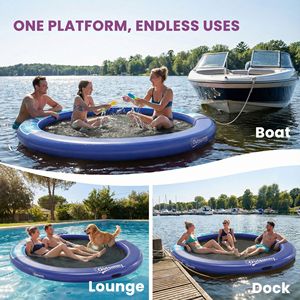 Piattaforma Galleggiante Gonfiabile Blu Personalizzata da 8 Piedi per Laghi, Piscine, Oceani, Yacht e Uso Marino - Product Image 6
