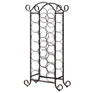 Estante de hierro forjado tradicional para vino, soporte para hogar, restaurante, boda, fiesta decorativa, bar, estante de vino, organizador de almacenamiento de botellas - Product Image 1