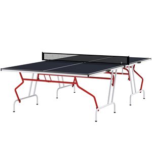 Tavolo da Ping Pong Pieghevole Grigio Antracite con Racchette Palline e Rete; Accessori Sportivi in Acciaio e MDF da 25mm - Product Image 1