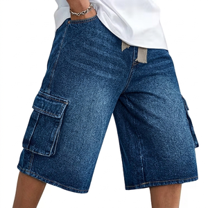 Shorts en jean cargo délavé pour hommes, fabriqués au Pakistan, prix abordable, haute qualité, confortables, faible MOQ - Product Image 5