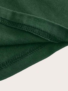 เสื้อถักคอวี แขนสั้น สีเขียวล้วน ผ้าฝ้าย ระบายอากาศได้ดี สไตล์ลำลอง สำหรับผู้หญิง ดีไซน์ใหม่จาก Primefield - Product Image 6