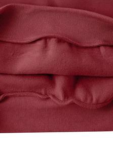 Sweat-shirt à capuche col en V oversize coupe ample en polaire douce avec logo imprimé sur le devant et appliqués, manches longues, confortable et décontracté pour femme, idéal pour l'hiver - Product Image 2