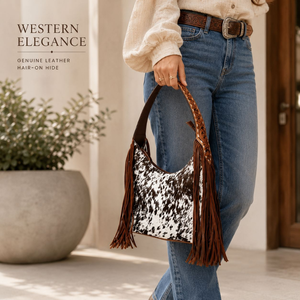 Western Hair On Cowhide Fringe Shoulder Bag Genuine <b>Leather</b> <b>Tooled</b> Strap Handcrafted Hobo Purse Boho Fashion Handbag for Women - Product Image 3