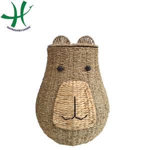 ตะกร้าเก็บของทำจากวัสดุธรรมชาติ2007 Hlbg ม้านั่งผักตบชวาสำหรับจัดระเบียบบ้าน - Product Image 4