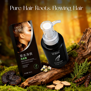 Shampooing Herbal Végétal, Contrôle Longue Durée du Sébum, Anti-Pelliculaire Rafraîchissant, Soulage les Démangeaisons et les Cheveux Frisés - Product Image 1