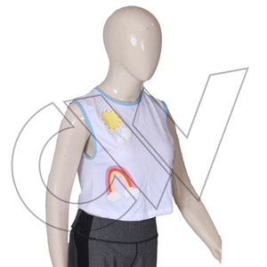 Camisetas sin Mangas Deportivas de Poliéster/Algodón Transpirable con Estampado Floral para Gimnasio y Fitness, para Mujer, Estilo Casual para Fiestas - Product Image 1