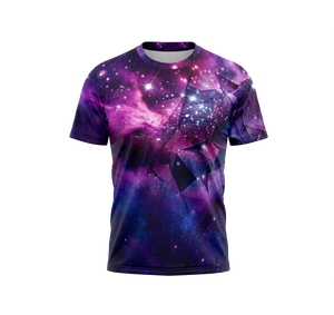 Camiseta Sublimada con Estampado de Pinceladas Abstractas para Gimnasio y Uso Casual - Product Image 3