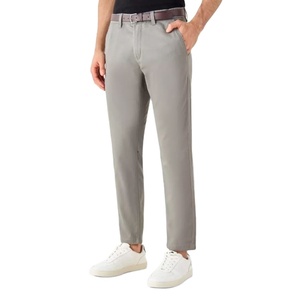 Pantalon décontracté pour homme vert olive à séchage rapide avec taille élastique et poches latérales, léger pour le printemps - Product Image 3