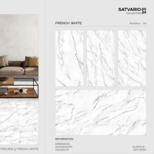 Carreaux de porcelaine modernes avec surface Satvario 60x120cm 600x1200mm 24x48 pour un design élégant de murs et sols intérieurs - Product Image 1