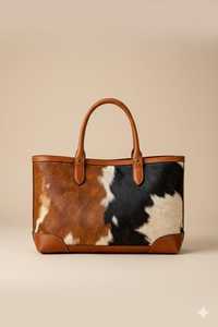 Durable Stylish For Daily Use Summer Leather Hair on <b>Tote</b> <b>Bag</b> Women High Quality 100% pure manufacturing style Hair on <b>Tote</b> <b>Bag</b> - Product Image 3