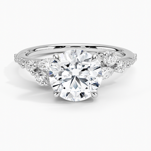 Anillo BOJ 0152 con Corte Redondo, Plata 925, Engaste de Puntas para Alivio de Migrañas, Anillo Solitario con Diamante de 2ct, Color D, VVS1, Moissanita Certificada por GRA - Product Image 1