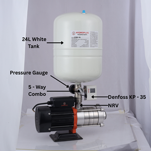 Hydroplus International 1HP Stainless Steel Pressure Booster <b>Pump</b> Set 24LTank High Head 27M 150L/Min For Home Hotel Water System - Product Image 2