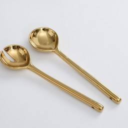 Cuchara para Servir Ensaladas de Acero Inoxidable con Acabado Mate, Diseño Único y de Alta Calidad, Juego de Utensilios de Cocina India Art Place - Product Image 3